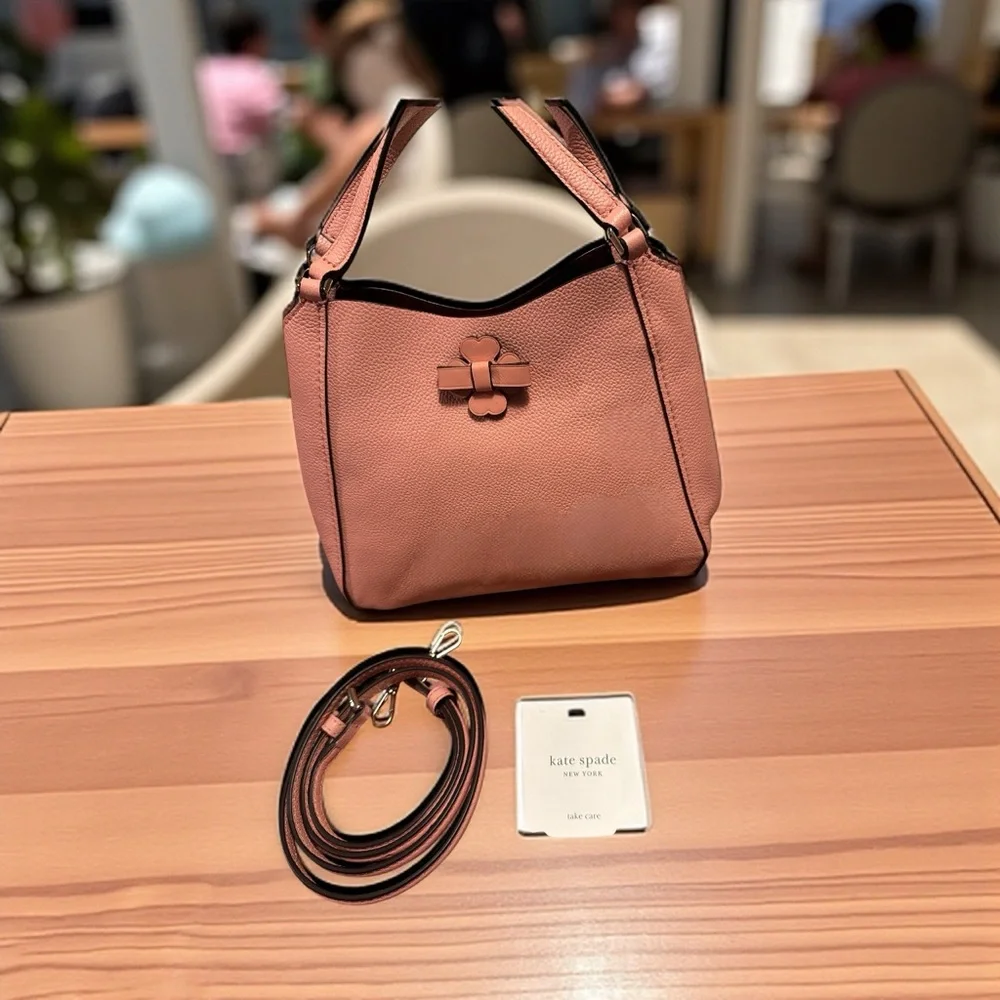 Kate Spade Blush Shoulder Bag/tote with Bow Accent - Picture 9 of 15